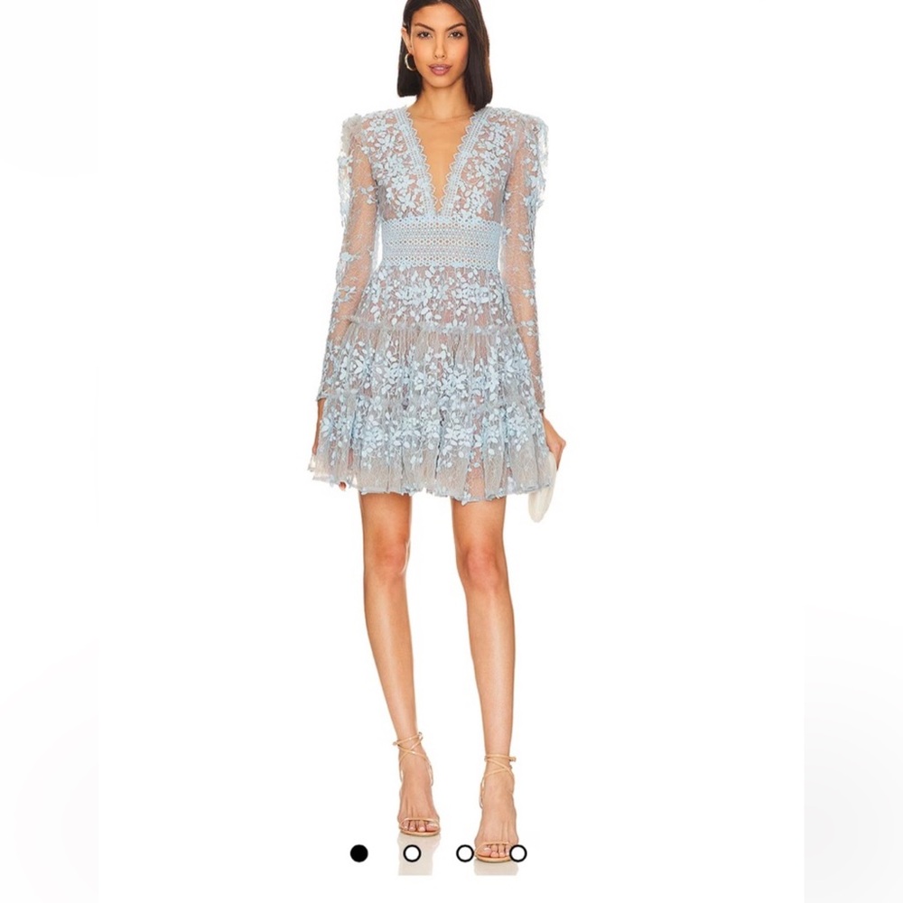 Bronx and Banco Light Blue Long Sleeve Dress